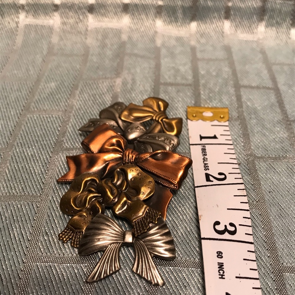 Tri Color Metal Brooch